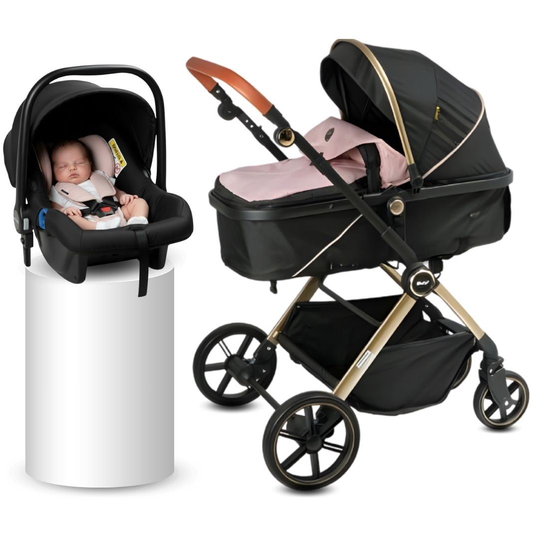 Coche Moisés Travel System «SIGNAL PLUS» Con Portabebé Pink